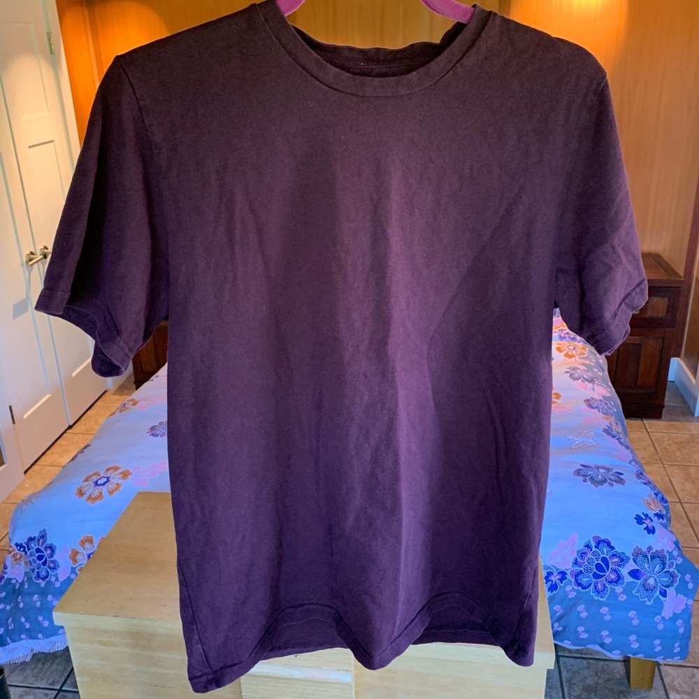 Everlane maroon/purple box-cut tee